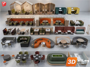 Cafe Furniture Skp Files 